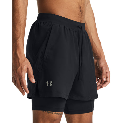 UA Launch 5 2-in-1 Short Black